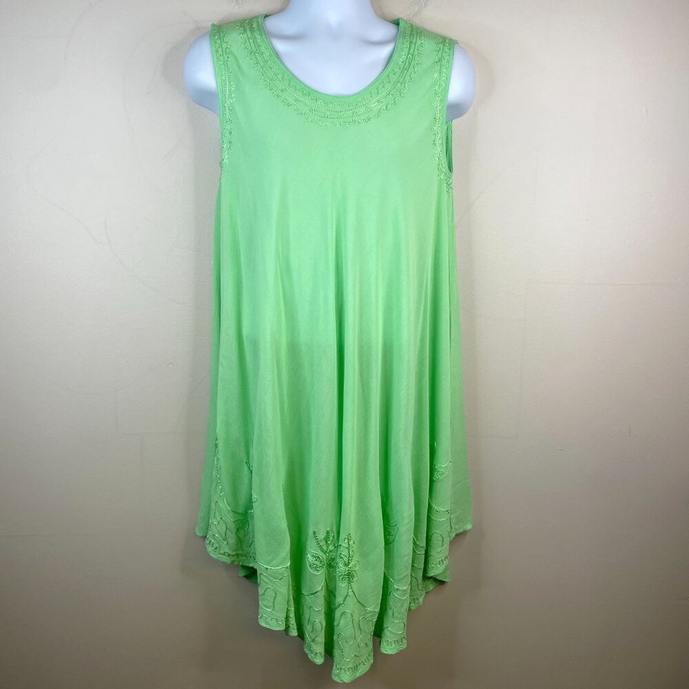 Noelle Boho Gauze Dress NWOT One Size Embroidered Hippie Flowy Beach Travel